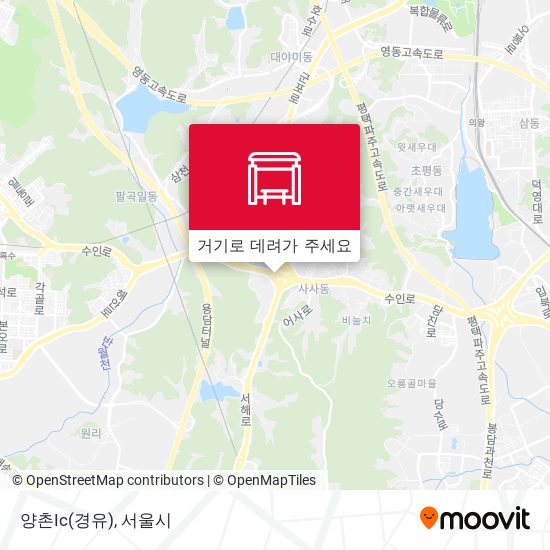 양촌Ic(경유) 지도