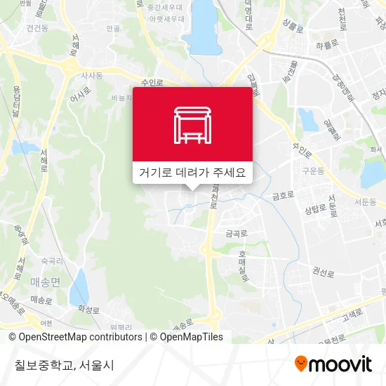 칠보중학교 지도
