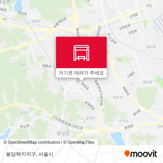 봉담택지지구 지도