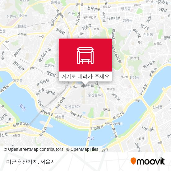 미군용산기지 지도
