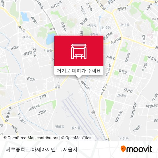 세류중학교.아세아시멘트 지도