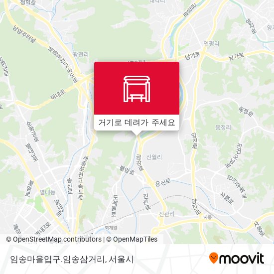 임송마을입구.임송삼거리 지도