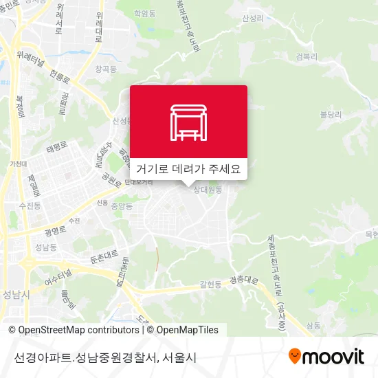 선경아파트.성남중원경찰서 지도