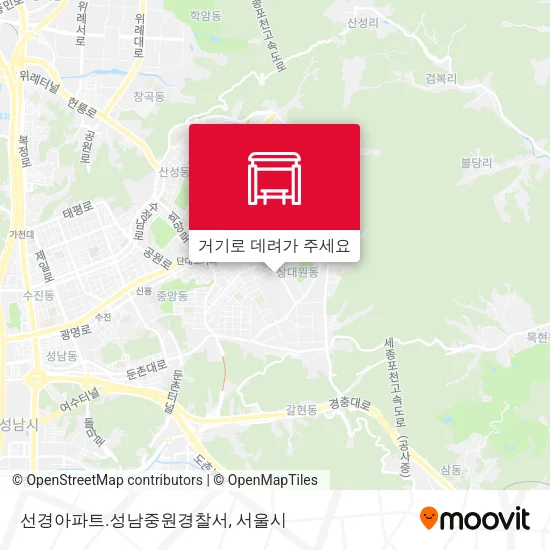 선경아파트.성남중원경찰서 지도
