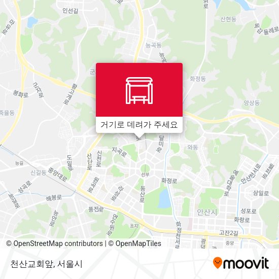 천산교회앞 지도