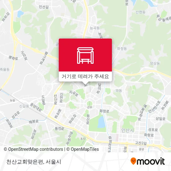 천산교회맞은편 지도