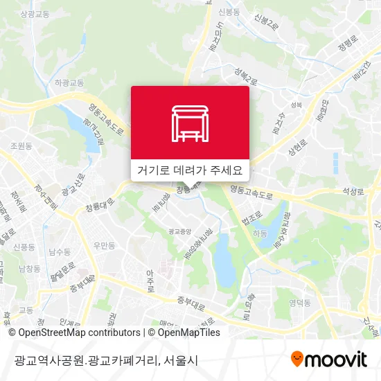 광교역사공원.광교카폐거리 지도