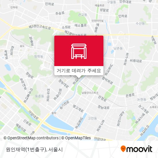 원인재역(1번출구) 지도
