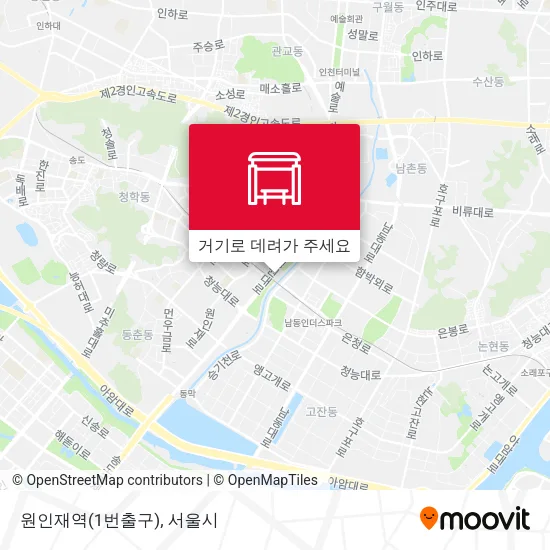 원인재역(1번출구) 지도