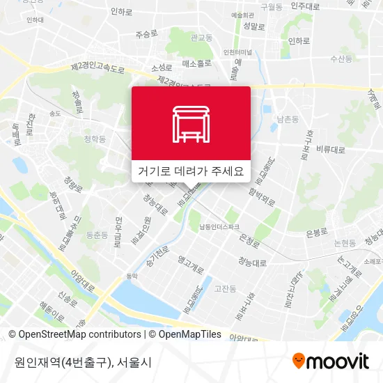 원인재역(4번출구) 지도
