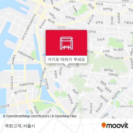 옥련고개 지도