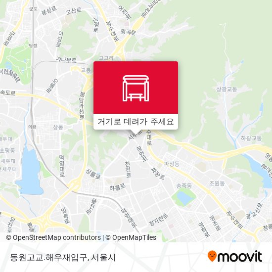 동원고교.해우재입구 지도