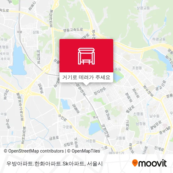 우방아파트.한화아파트.Sk아파트 지도