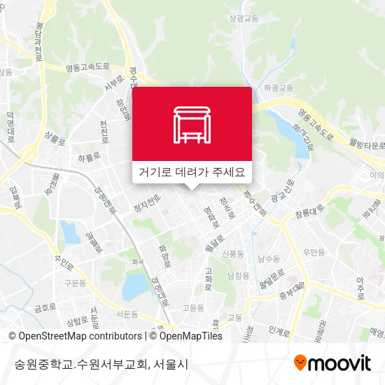 송원중학교.수원서부교회 지도