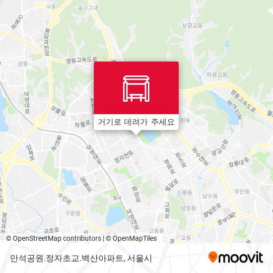 만석공원.정자초교.벽산아파트 지도