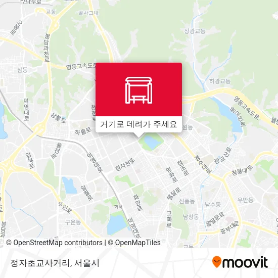 정자초교사거리 지도