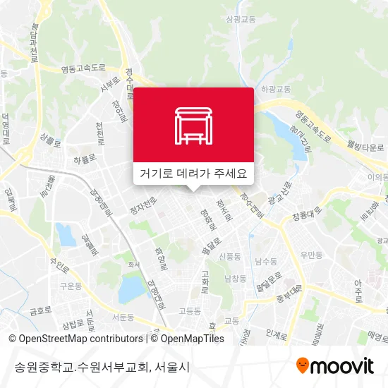 송원중학교.수원서부교회 지도