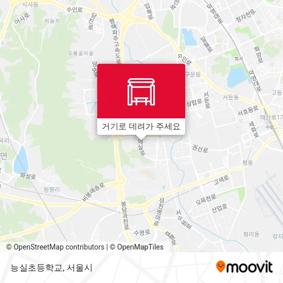 능실초등학교 지도
