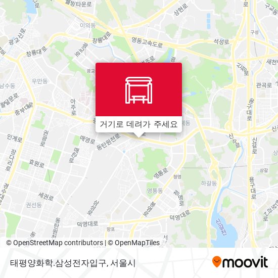 태평양화학.삼성전자입구 지도