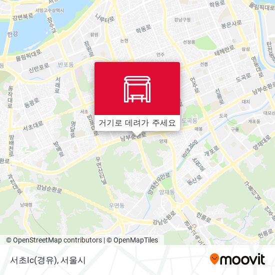 서초Ic(경유) 지도