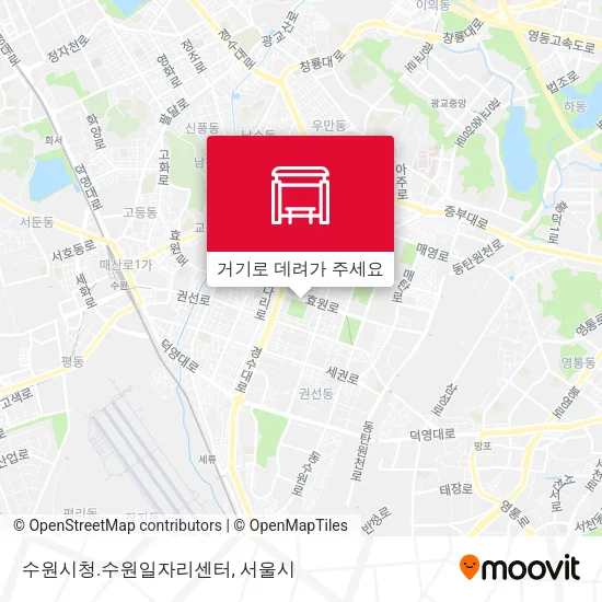 수원시청.수원일자리센터 지도