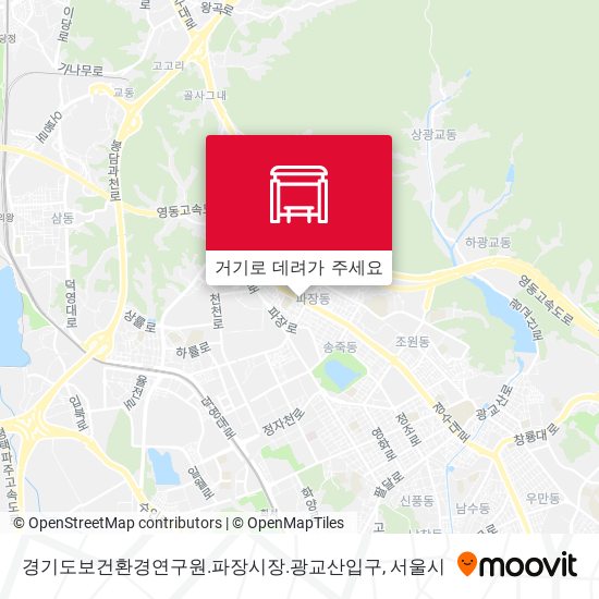 경기도보건환경연구원.파장시장.광교산입구 지도