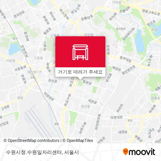 수원시청.수원일자리센터 지도