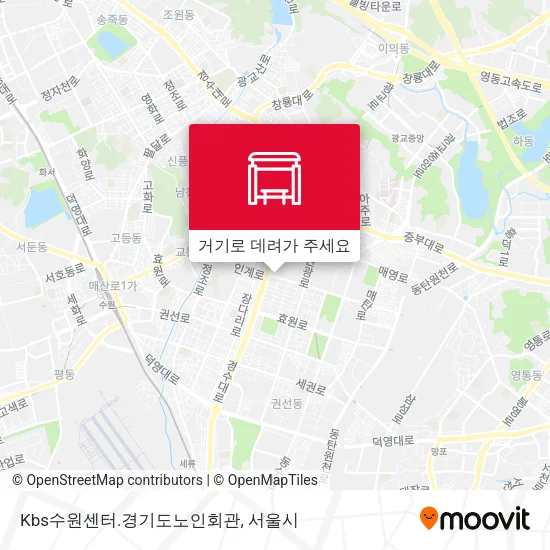 Kbs수원센터.경기도노인회관 지도