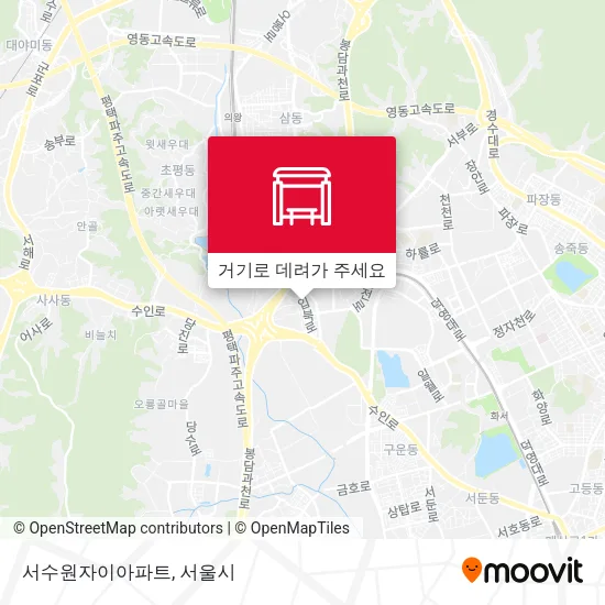 서수원자이아파트 지도