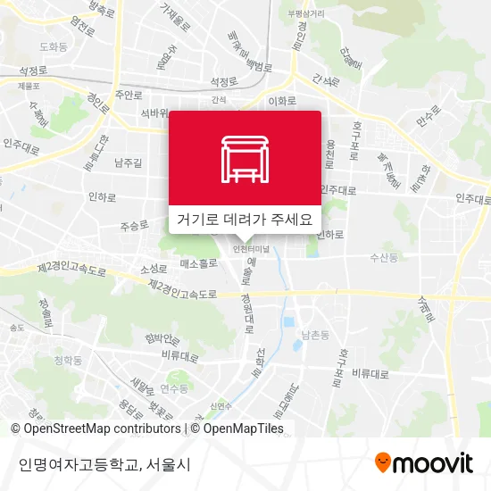 인명여자고등학교 지도