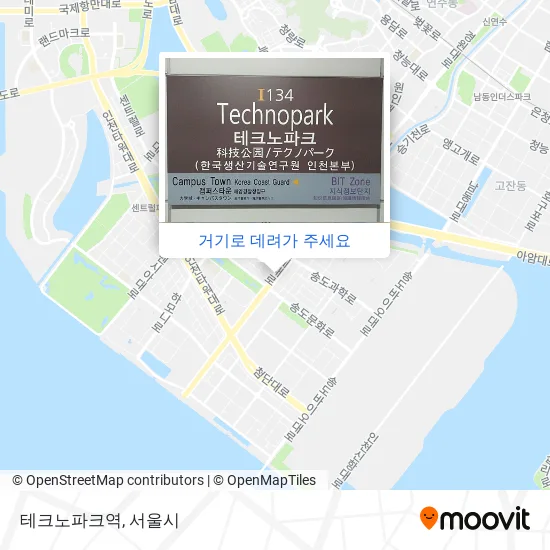 테크노파크역 지도