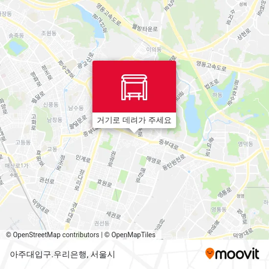 아주대입구.우리은행 지도