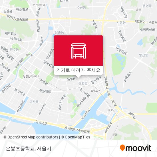 은봉초등학교 지도