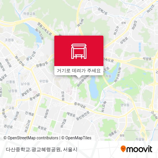 다산중학교.광교혜령공원 지도