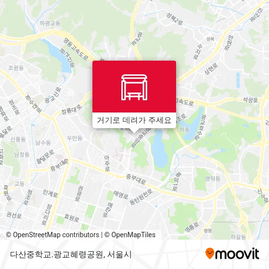 다산중학교.광교혜령공원 지도