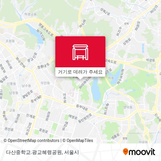 다산중학교.광교혜령공원 지도