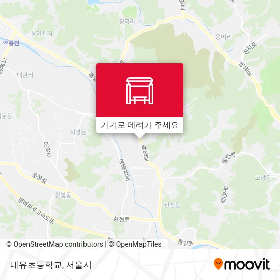 내유초등학교 지도