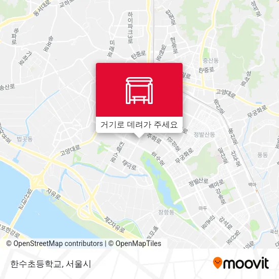 한수초등학교 지도