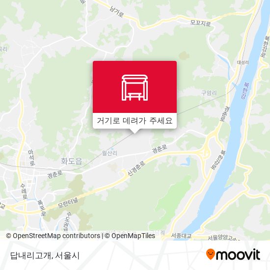 답내리고개 지도