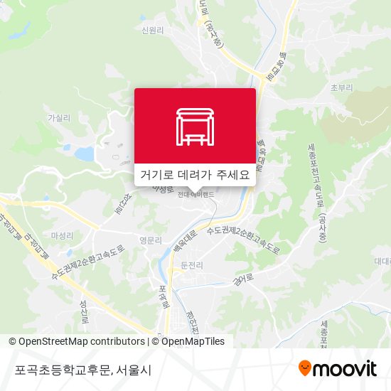 포곡초등학교후문 지도