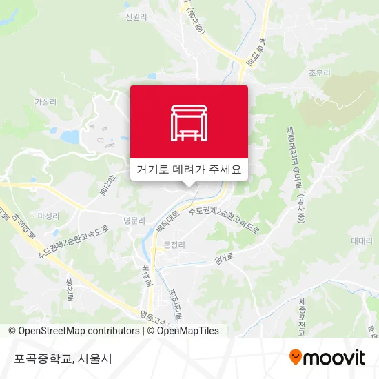 포곡중학교 지도