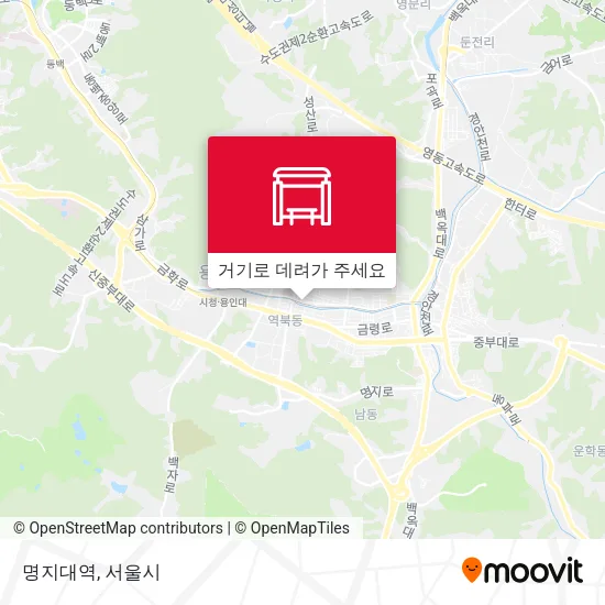 명지대역 지도