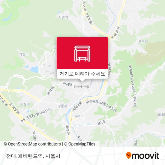 전대.에버랜드역 지도