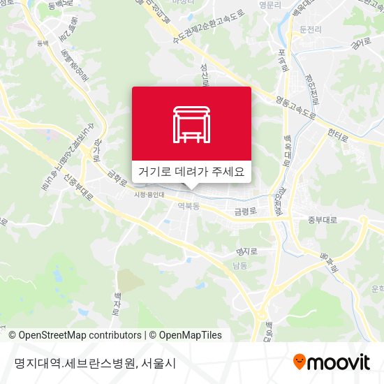 명지대역.세브란스병원 지도