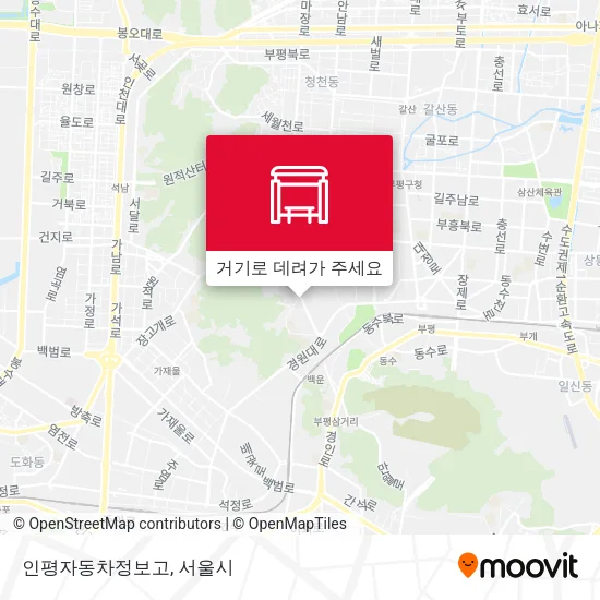 인평자동차정보고 지도