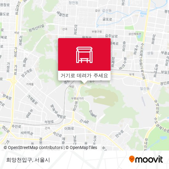 희망천입구 지도