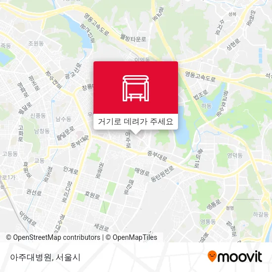 아주대병원 지도
