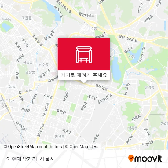 아주대삼거리 지도