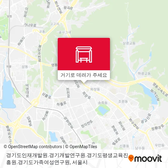 경기도인재개발원.경기개발연구원.경기도평생교육진흥원.경기도가족여성연구원 지도