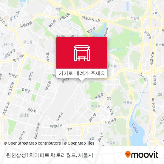 원천삼성1차아파트.팩토리월드 지도